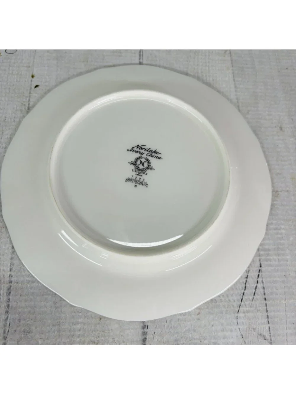 Noritake ROTHSCHILD 7293 Blue Band Pink Floral Ivory Japan Bread Plates Set of 4